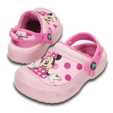新款 Crocs/卡骆驰童鞋 可爱米妮闪粉舒适保暖女童拖鞋 16336