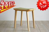 新款实木凳子白橡木餐凳梳妆凳休闲凳日式凳子简约现代方凳书桌凳