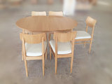 餐桌 圆  带4椅 柞木 橡木 可伸缩 北欧宜家风 工厂出口 五一特惠