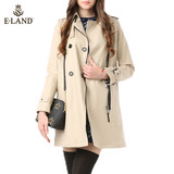 ELAND/依恋专柜正品代购 15年韩国时尚修身新冬款风衣 EEJT54953B