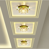 富贵莲花LED水晶过道灯走廊灯个性玄关灯创意门厅灯暗装射灯筒灯