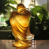 福在眼前弥勒佛像摆件摇钱佛笑口常开弥勒佛 琉璃工艺品 商务礼品