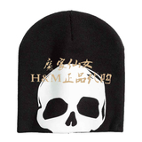 HM H&amp;M专柜正品代购男童男孩夜光骷髅针织帽套头帽子2015款