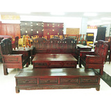 明清仿古家具中式实木红椿木沙发组合 福禄寿象头沙发六件套特价