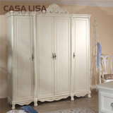 CASA LISA/丽莎之家6109-01 四门储物衣柜衣橱 卧室 欧美实木家具