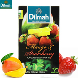 2件包邮 Dilmah斯里兰卡进口锡兰红茶水果茶芒果草莓茶包20包