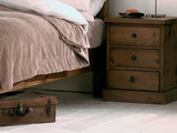 特价美式乡村床头柜实木床头柜松木床边柜复古做旧床头柜美式家具