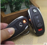 包邮大众车钥匙型USB充电打火机 带钥匙扣创意个性礼品点烟器