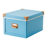 IKEA无锡家居专业宜家代购正品保证福佳附盖储物盒, 褐色收纳盒