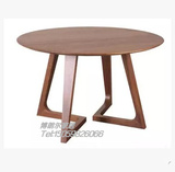 美式loft圆形餐桌方形餐桌咖啡桌原木工作桌北欧书桌电脑桌洽谈桌