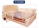 婴儿床 床护栏床围栏儿童1.8米婴儿防护栏1.5米大床挡板护栏实木