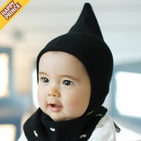 韩版儿童帽子春秋夏季纯棉透气男女宝宝可爱新生儿系带帽婴儿胎帽