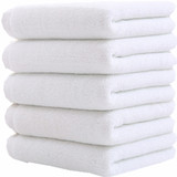 包邮批发100%全棉白色毛巾 酒店宾馆美容美发院纯棉素色吸水面巾