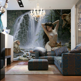 酒吧酒店会所KTV美人装饰壁画 油画人物人体艺术背景墙 大型墙纸