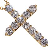 Tiffany 蒂芙尼 0.42ct钻石 十字吊坠 项链 二手正品 包邮Q050