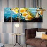 金画笔客厅装饰画现代简约沙发背景墙壁画地中海风格3d立体挂画
