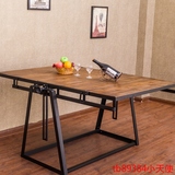 家具定制 美式乡村复古做旧变形桌子铁艺实木桌多功能创意个性桌