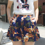 【特价】韩国春装新款半身裙裤 时尚街头短裙 油画印花复古裤裙