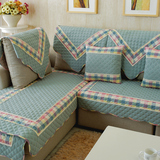 韩式高档沙发垫布艺四季全棉简约现代沙发坐垫子防滑纯色沙发套巾