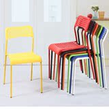 现代简约餐椅 创意时尚塑料椅子休闲 靠背椅办公洽谈会议椅咖啡椅
