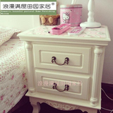 简易欧式床头柜简约现代白色 韩式宜家床边实木小斗柜子特价迷你