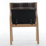 实布艺休闲靠椅欧式餐桌椅宿舍书桌椅家用可拆洗折叠椅子 木躺椅