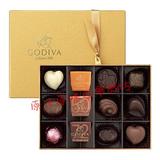 代购日本本土版Godiva歌帝梵松露黑巧克力签名礼盒12粒礼物240克
