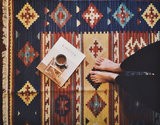 北欧宜家IKEA风格手工编织羊毛地毯/基利姆kilim地毯沙发茶几地毯