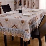 热卖美式乡村蕾丝卓布绣花餐桌布椅套椅垫套装长方形欧式镂空餐桌