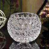 爆款！高档圆球水培花器 透明水晶玻璃花瓶 现代家居装饰摆设批发