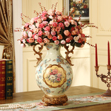欧式花瓶套装陶瓷复古餐桌花插电视柜摆设美式客厅家居装饰品摆件