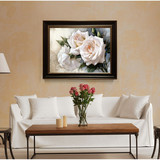 新品样板房装饰画 现代风格富贵花开有框画 客厅卧室 挂画壁画
