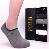 香港代购 Polo袜子男士棉袜 夏季短筒低腰隐形袜船袜男袜 礼盒装