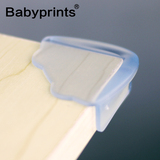 Babyprints婴儿安全防撞角垫保护套青蛙透明桌角u型防护角4个装