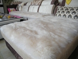 纯羊毛地毯卧室客厅白色长毛满铺地毯加厚飘窗垫沙发垫床边毯定做