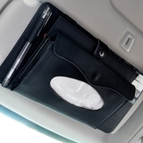 汽车CD夹卡包碟片夹眼镜夹 车用皮革挂式纸巾盒 遮阳挡车载CD包