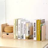 潮土创意桌面伸缩收纳架 实木桌上置物架简易现代书架整理层架