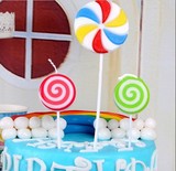 创意生日蜡烛儿童派对用品无烟蜡烛蛋糕装饰卡通棒棒糖生日蜡烛
