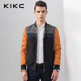 kikc2016春季专柜新款几何绣花外套印花男士夹克