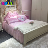 韩式家具公主床1.2米1.5米欧式双人床软包法式高箱储物床女孩床