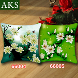 A-KS精准印花5D新款3D十字绣抱枕一对家居日用靠垫抱枕套车枕头套