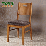 特价现代中式皮垫椅子 水曲柳全实木餐椅 餐厅简约时尚休闲椅子