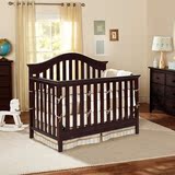 特价美国婴儿床实木高档儿童宝宝bb床白色深色可变少年床成人床