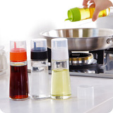 创意厨房可控油量玻璃油壶200ml 家用防漏油瓶酱油壶醋瓶 调味瓶
