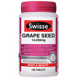 澳洲直邮代购 Swisse grape seed葡萄籽14250mg180粒 抗氧化美白