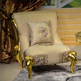 欧式布艺沙发组合客厅家具套装美容院店铺咖啡厅老虎椅单人沙发椅