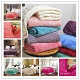 韩国床盖外贸超柔法兰绒绗缝被空调被床单夹棉床垫短毛绒保暖出口