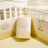 AUSTTBABY婴儿床围纯棉宝宝床品全棉可拆洗婴儿床上用品套件防撞