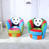 大熊猫儿童沙发皮懒人沙发卡通皮艺单人宝宝可爱可旋转沙发椅子