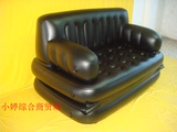 出口加厚PVC多功能充气双人沙发 可折叠两用沙发床 浮排 沙滩躺椅